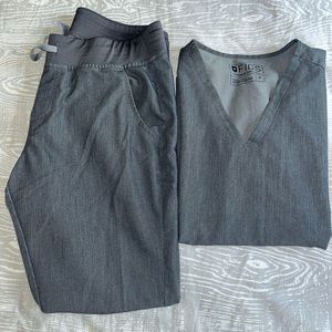 Figs Jogger Scrub Set - Gray